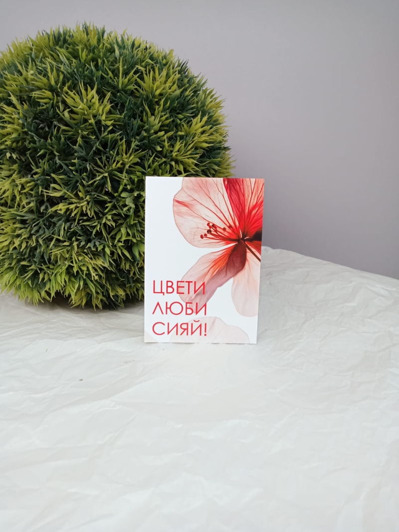 Открытка " Цвети, люби, сияй"
